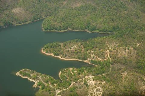 Dam surrounding of mountain Stock Photos