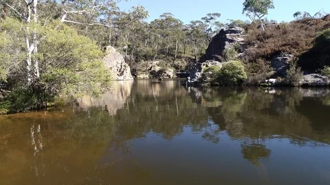 Dam in Sydney bush 스톡 동영상 122290866