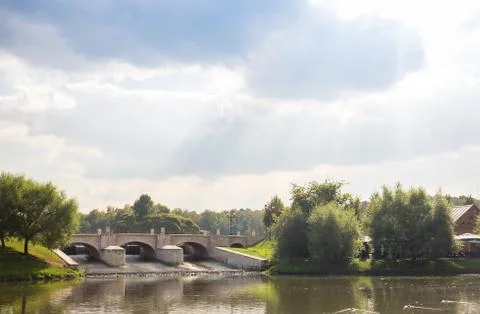 Dam in Tsaritsyno Stock Photos