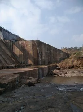 The Dam view in the forest Stock Photos