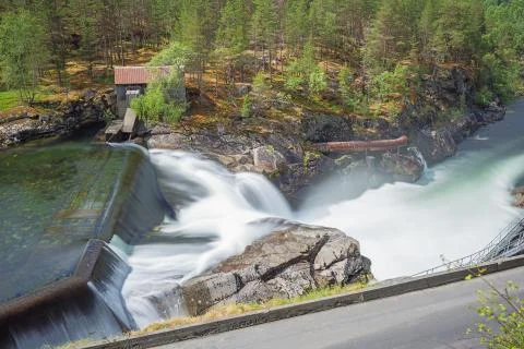 Dam on the Vindhellavegen Stock Photos