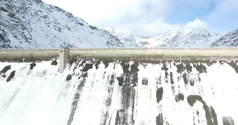 Dam wall - Aerial view Stock Footage 67572598