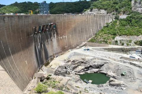 Dam wall Stockfoto's