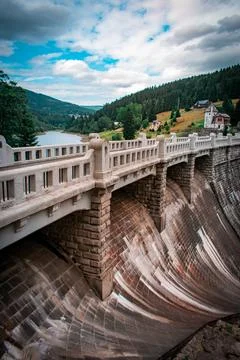 The dam wall 스톡 사진