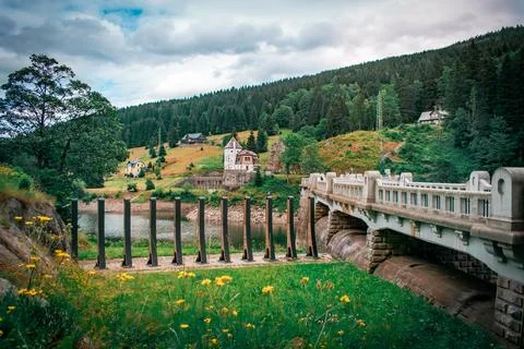 The dam wall Stock-Fotos