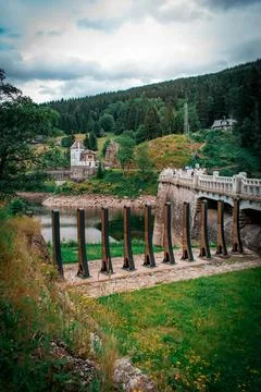 The dam wall 스톡 사진