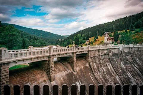 The dam wall Foto stock