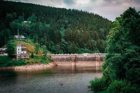 The dam wall 스톡 사진