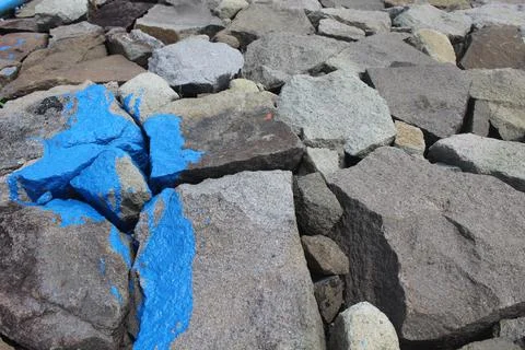 Dam wall stone Foto stock