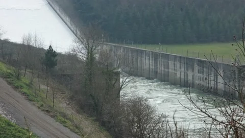 Dam water flowing Stock Footage 171190373