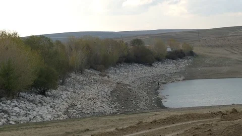 Dam water level decreased, Video stock 101094823