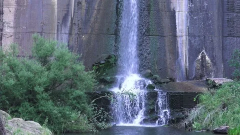 Dam water release Stock Footage 76906853