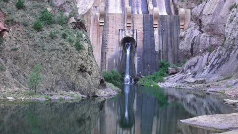 Dam water release Stock Footage 76906960