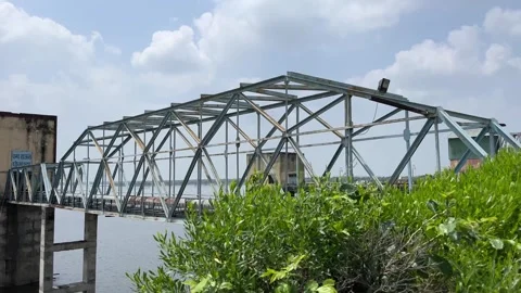 Dam with Water Supply System | Hydro Infrastructure and Irrigation Facility Stock Footage 316769585