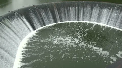 The dam, waterfall Stock Footage 8848879