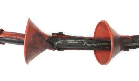 Damage to cable insulation Stock Photos