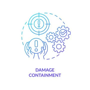 Damage containment blue gradient concept icon イラスト素材