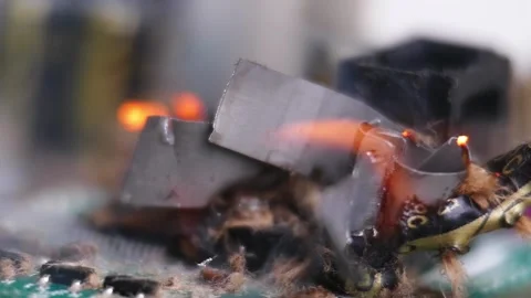 Damage to electronic components. Computer virus attack. Stock Footage 275824275