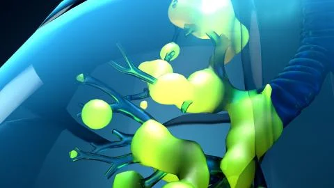 Damage lungs, severe respiratory illness, pneumonia, ARDS, acute respiratory dis Stock Illustration