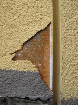 Damage on the outside plaster Stock Photos