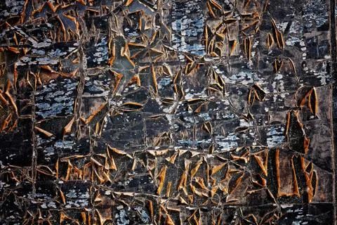 Damage to the painted wall Free Stock Photos