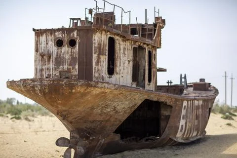 A damage ship in a sea Photos