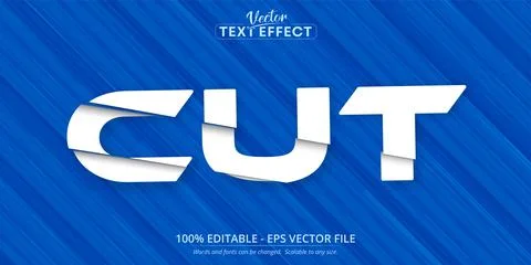 Damage text, cutout style editable text effect Stock Illustration