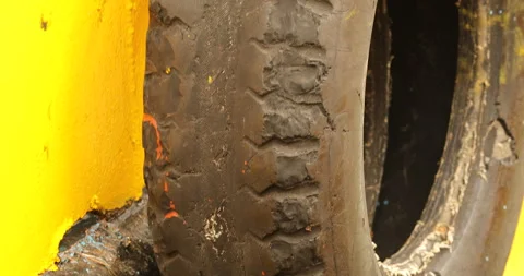 Damage tire on Boat Video stock 279919240