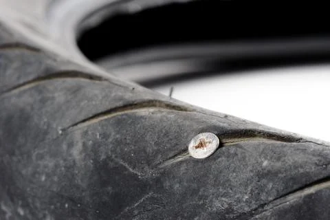 Damage tire Foto stock