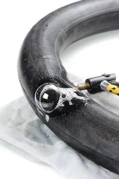 Damage tire Foto stock