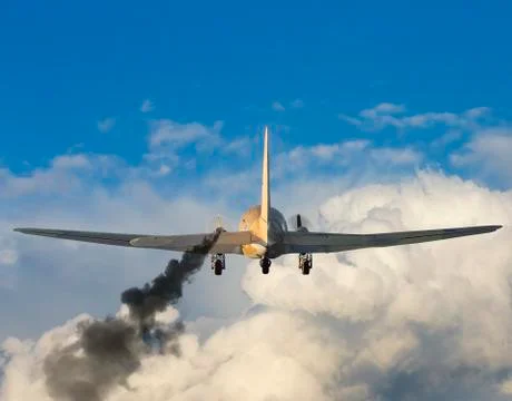 Damaged airplane Stock Photos