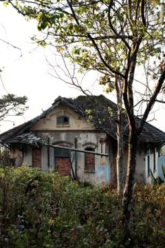 Damaged ancient villa Stock Photos