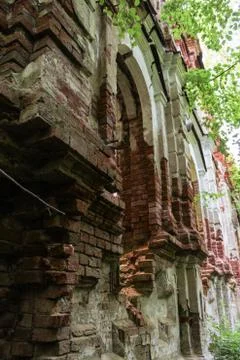 Damaged ancient walls. Photos