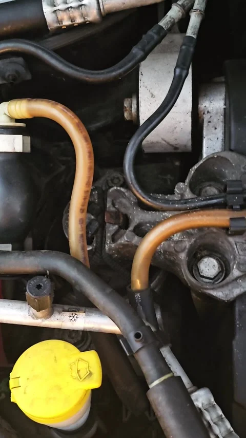 Damaged and Faulty Car Engine Water Pump Coolant Leak in Auto Repair Stock Footage 340256157