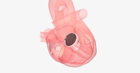 The damaged aortic valve may also be replaced with a mechanical or a biolog.. 스톡 일러스트