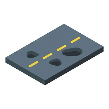 Damaged asphalt road with potholes needs repairing Stock Illustration
