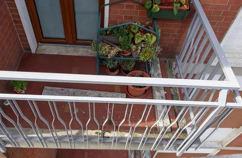 Damaged balcony front Stock Photos