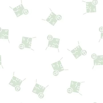 Damaged box glyph seamless pattern sign イラスト素材