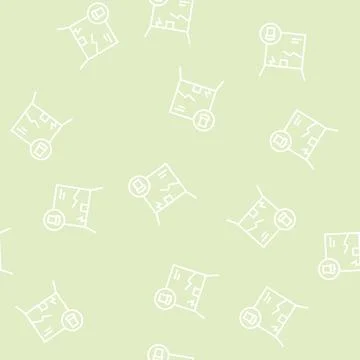 Damaged box line seamless pattern sign イラスト素材