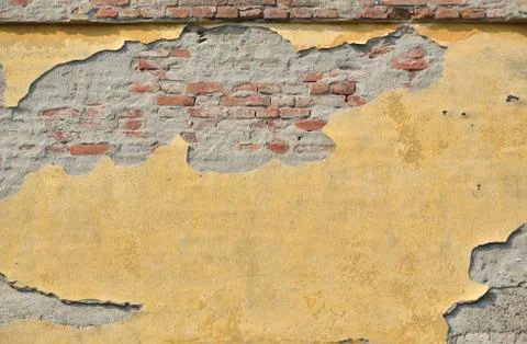 Damaged Brick Wall Stock Photos