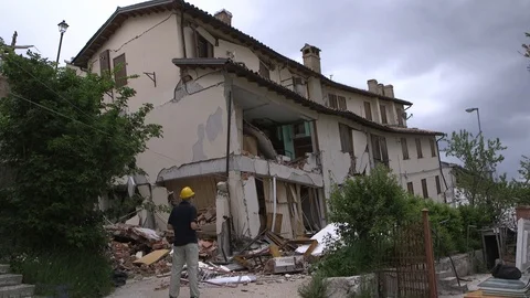 Damaged Building Stock Footage 113623870