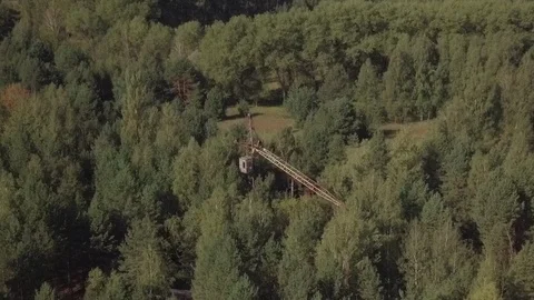 Damaged building technics in Chernobyl catastrophe zone, Pripyat city, Ukraine Stock Footage 108123591