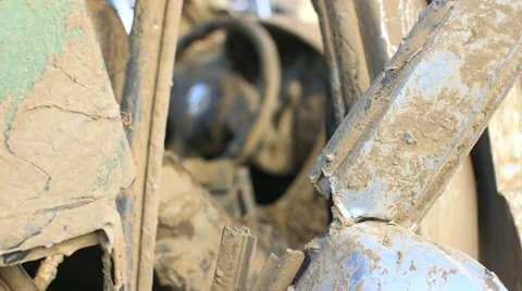 Damaged car in consequence of flooding Stock Footage 61716484