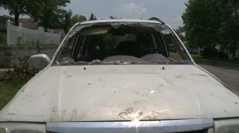 Damaged Car v.02 Stock Footage 7528819