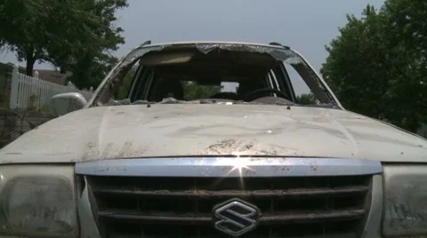 Damaged Car v.03 Stock Footage 7729180