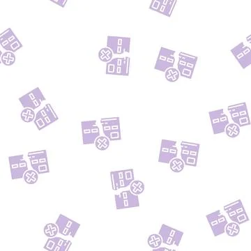 Damaged card glyph seamless pattern Stock Illustration