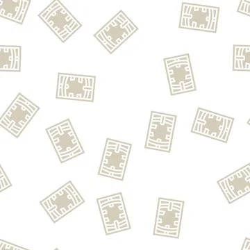 Damaged cell window glyph vector seamless pattern Illustrazione stock