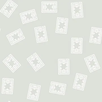 Damaged cell window line vector seamless pattern イラスト素材