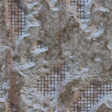 Damaged concrete repeating pattern Stock Illustration