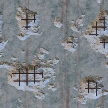 Damaged concrete repeating pattern Stock Illustration